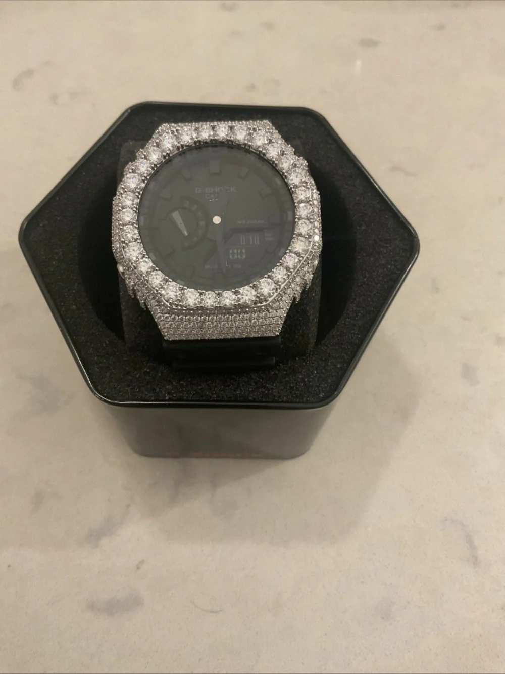 Custom Bezel Moissanite G Shock
